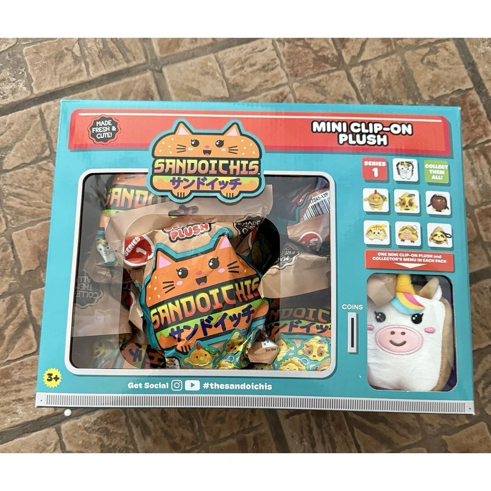 Sandoichis Mini Clip-On Plush Counter Display Box Empty Will Inc Unicorn Plush